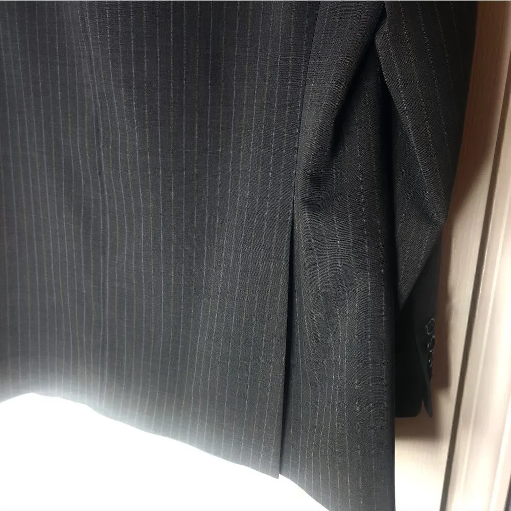 CoccoVino 52/ 44R Italy Gray Striped Pockets 3 Buttons Microwool Men's Blazer